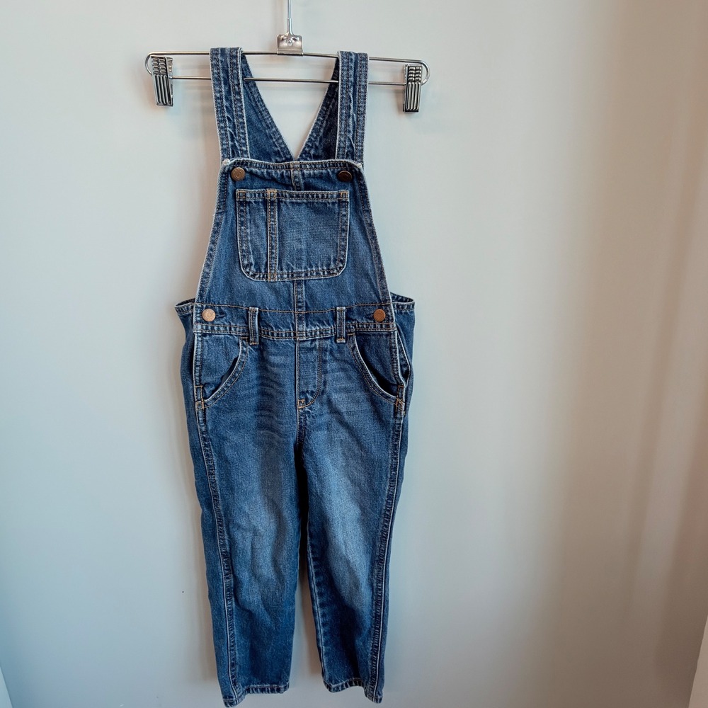 Old Navy Denim Overalls Kids 4T Blue Excellent Medium Wash Cotton Bibs